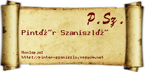 Pintér Szaniszló névjegykártya